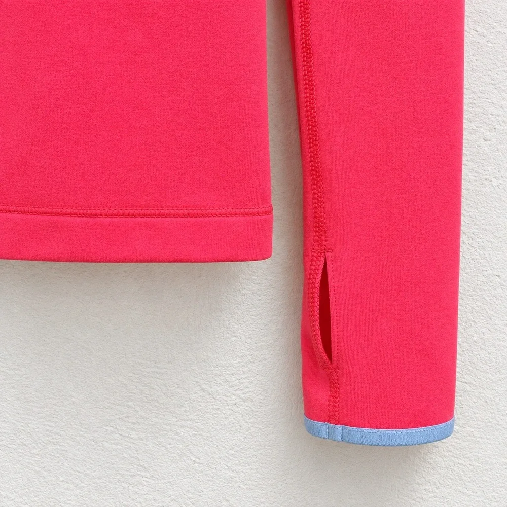 Nike Pro Dri-FIT Hoodie Womens Medium Pink Coral Long Sleeve Thumbhole Cowl Neck